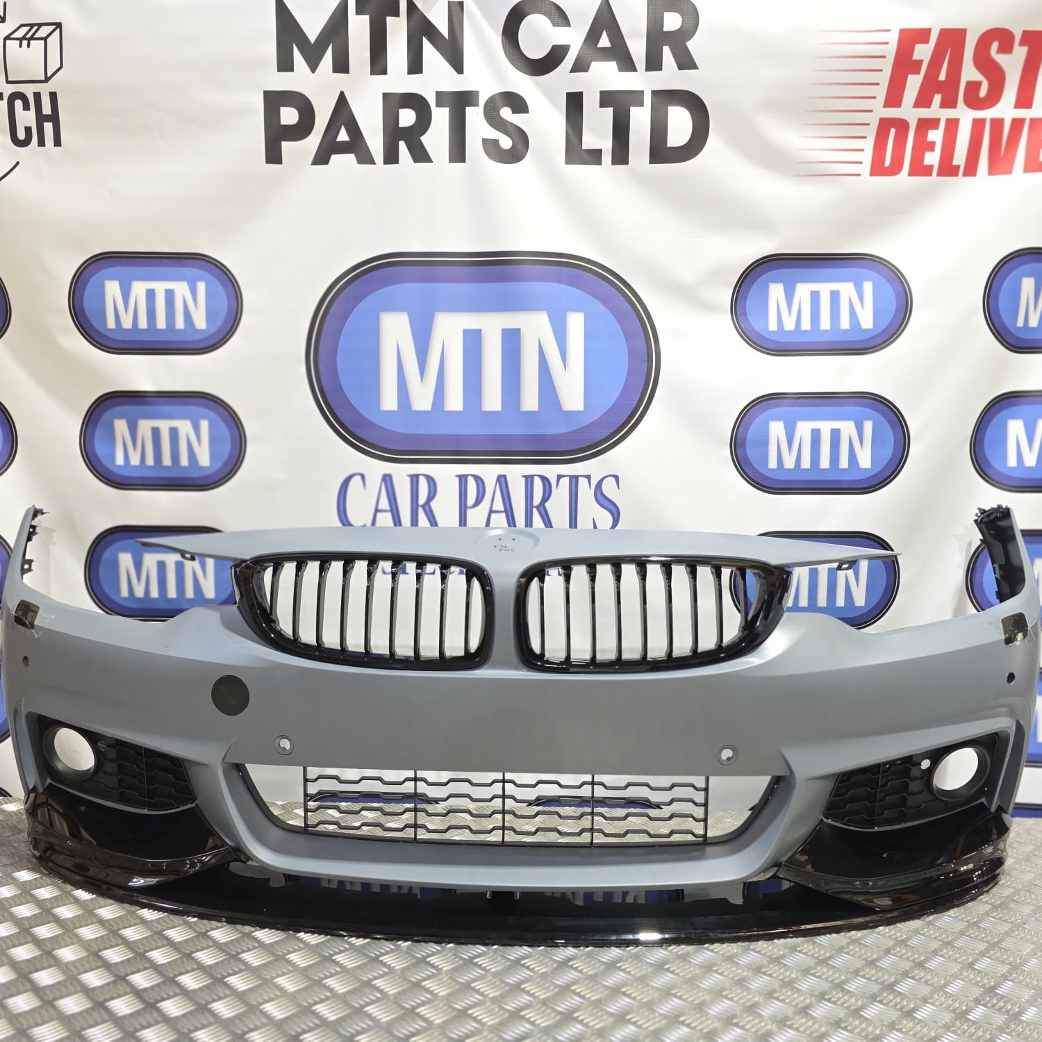 Front Bumper M Sport For BMW 4 Series 13-20 F32 Bumper Splitter Kidney Grills