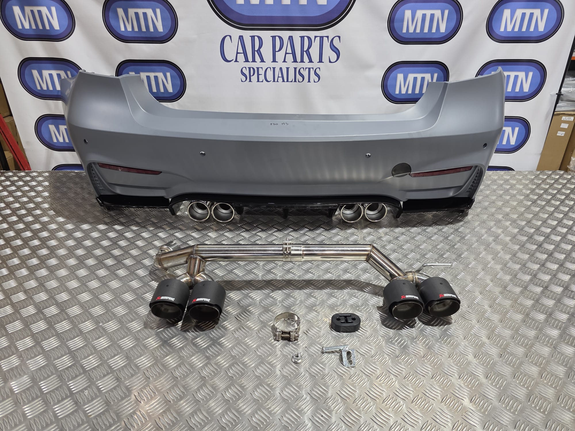 BMW F30 3 series Rear M3 Bumper Plus Rear Carbon Exhaust