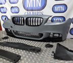 BMW 5 SERIES M SPORT 2013 - 2017 F10 F11 LCI FACELIFT FRONT BUMPER + GRILLS TRIM