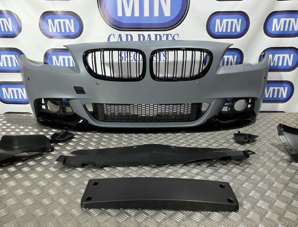 BMW 5 SERIES M SPORT 2013 - 2017 F10 F11 LCI FACELIFT FRONT BUMPER + GRILLS TRIM