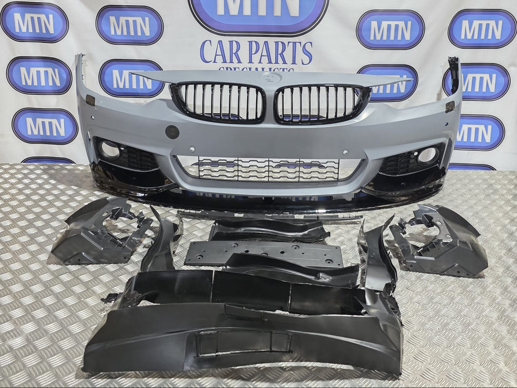 Front Bumper M Sport For BMW 4 Series 13-20 F32 Bumper Splitter Kidney Grills
