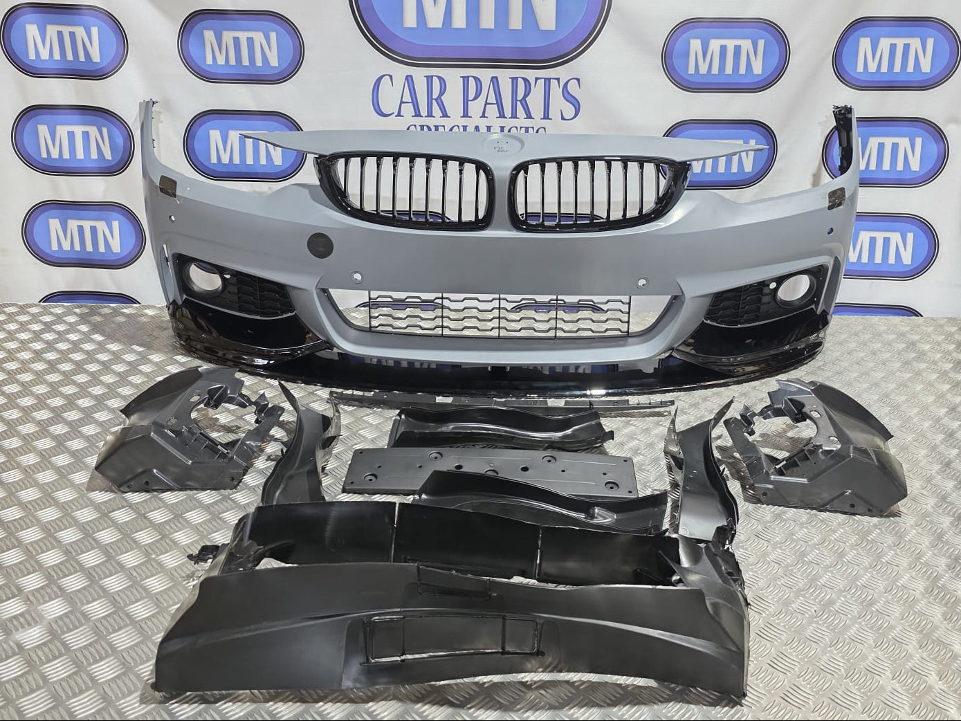Front Bumper M Sport For BMW 4 Series 13-20 F32 Bumper Splitter Kidney Grills