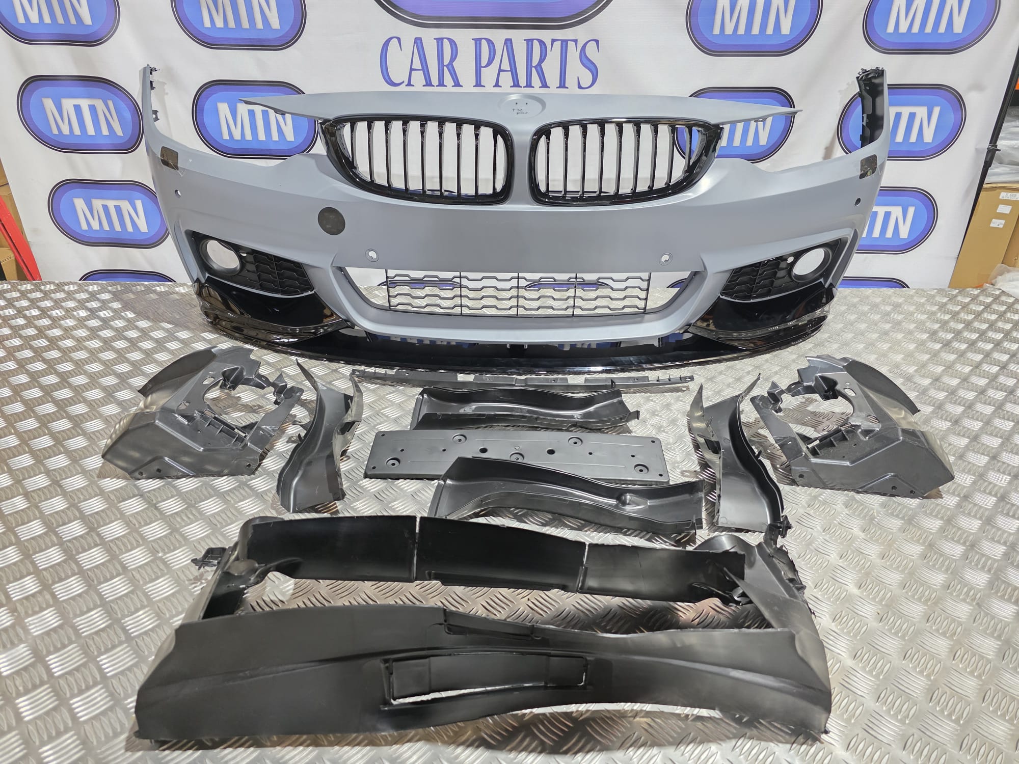 Front Bumper M Sport For BMW 4 Series 13-20 F32 Bumper Splitter Kidney Grills