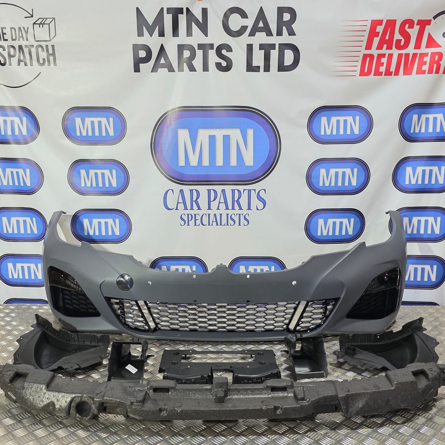 Front Bumper For BMW 3 Series 19-22 G20 G21 M Sport Splitter Complete Front