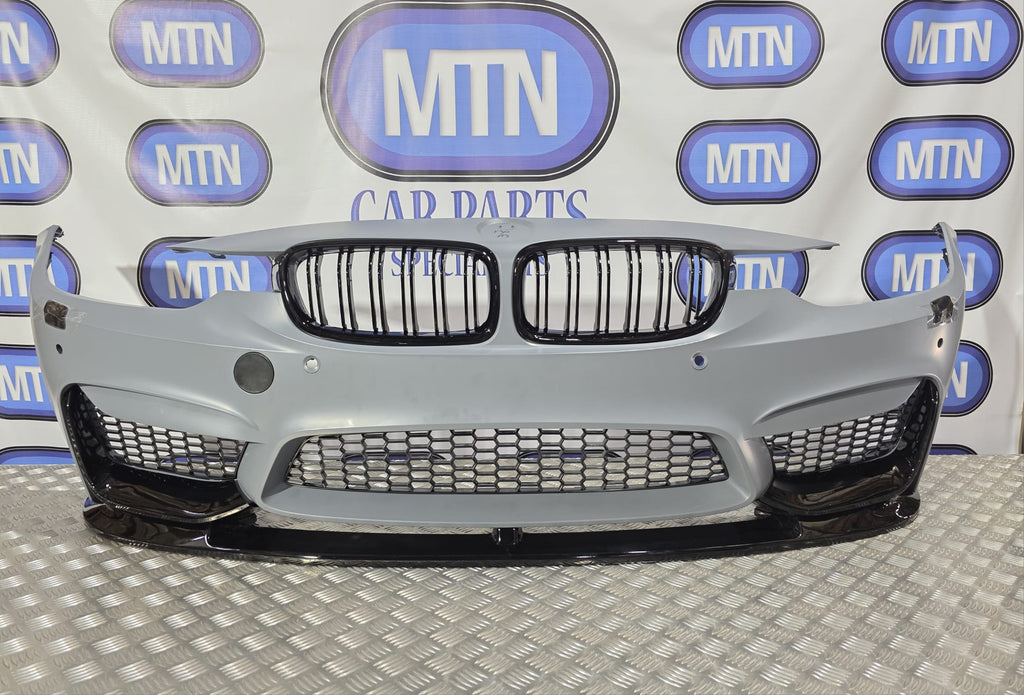 Front Bumper M3 Style For BMW 3 Series 11-19 F30 F31 M3 Front Bumper Kidney Grills (With or Without Fog Lights)