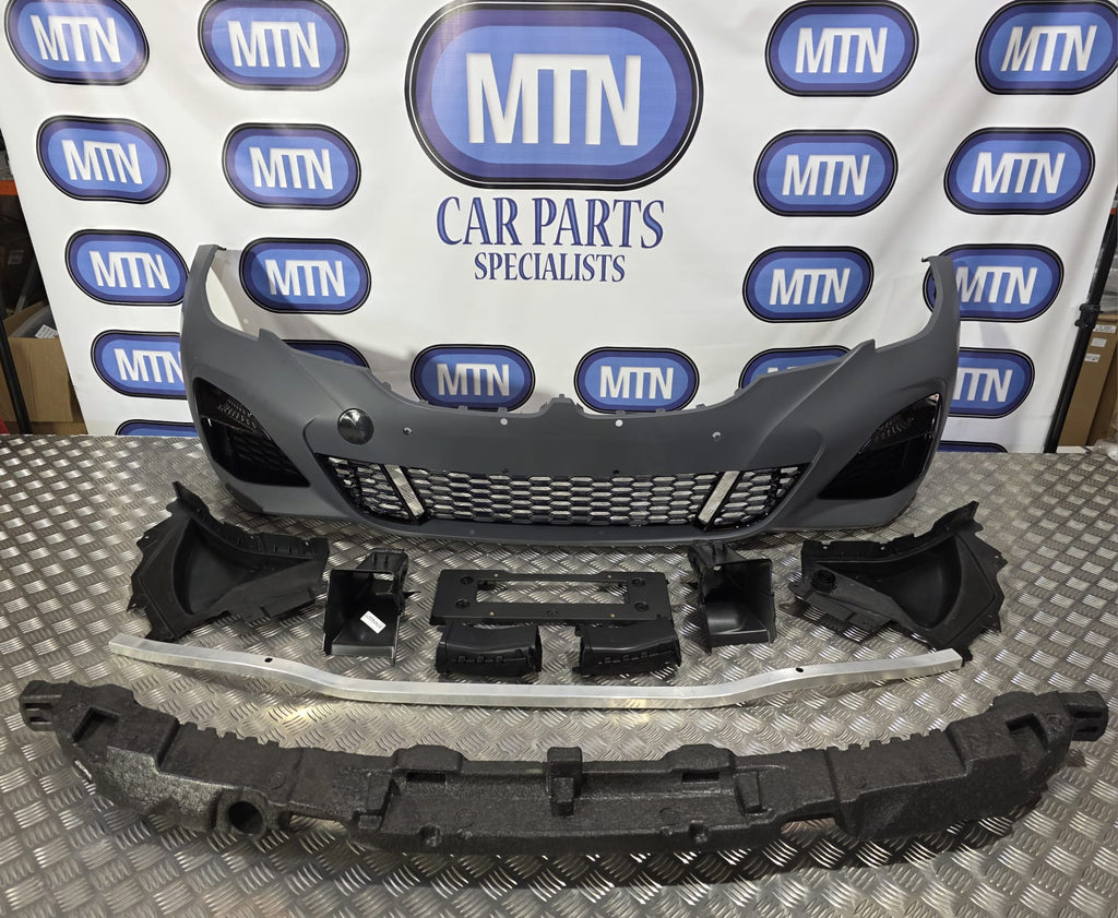 Front Bumper For BMW 3 Series 19-22 G20 G21 M Sport Splitter Complete Front