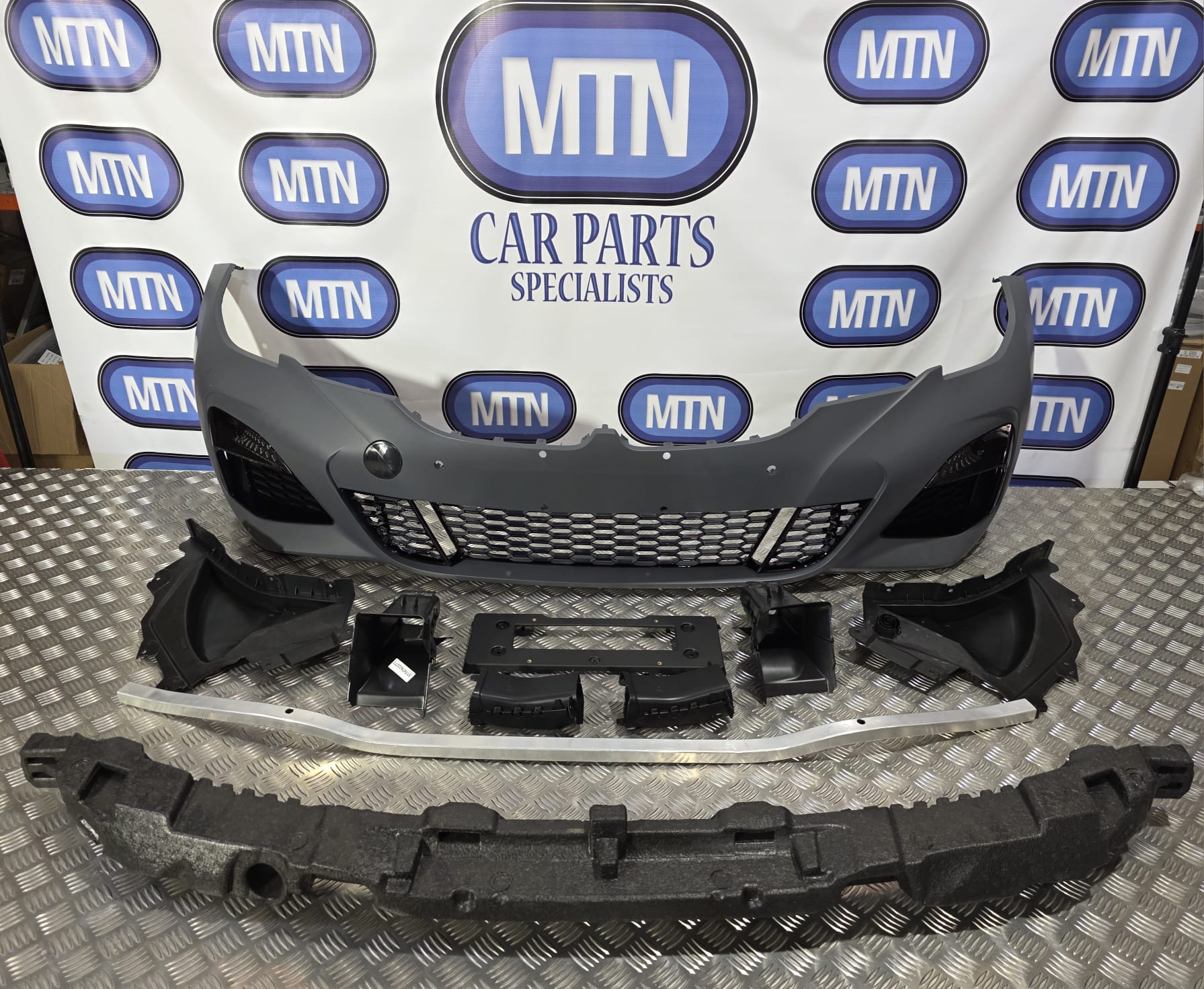 Front Bumper For BMW 3 Series 19-22 G20 G21 M Sport Splitter Complete Front