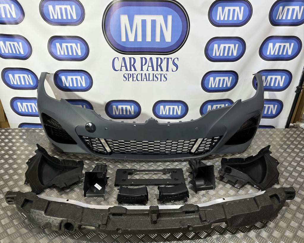 Front Bumper For BMW 3 Series 19-22 G20 G21 M Sport Splitter Complete Front