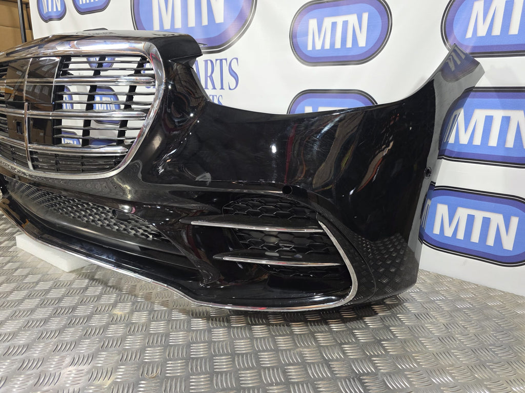 COMPLETE FRONT BUMPER FOR MERCEDES S CLASS W223 AMG LINE 20-25 C197 OB BLACK