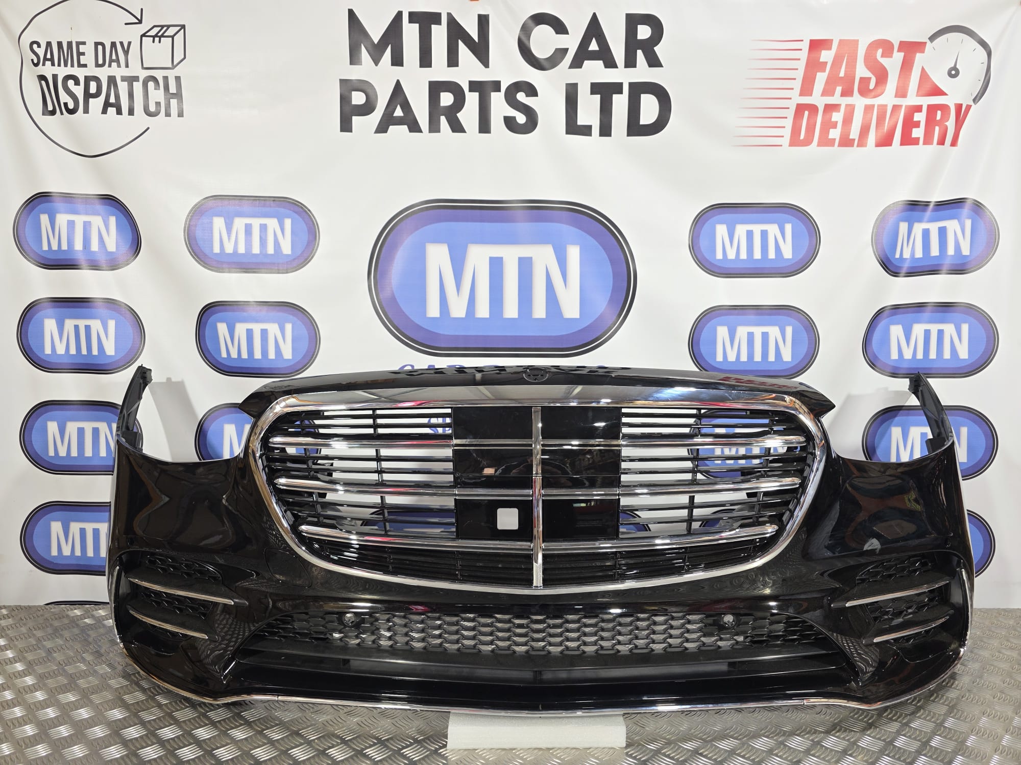 COMPLETE FRONT BUMPER FOR MERCEDES S CLASS W223 AMG LINE 20-25 C197 OB BLACK Main image