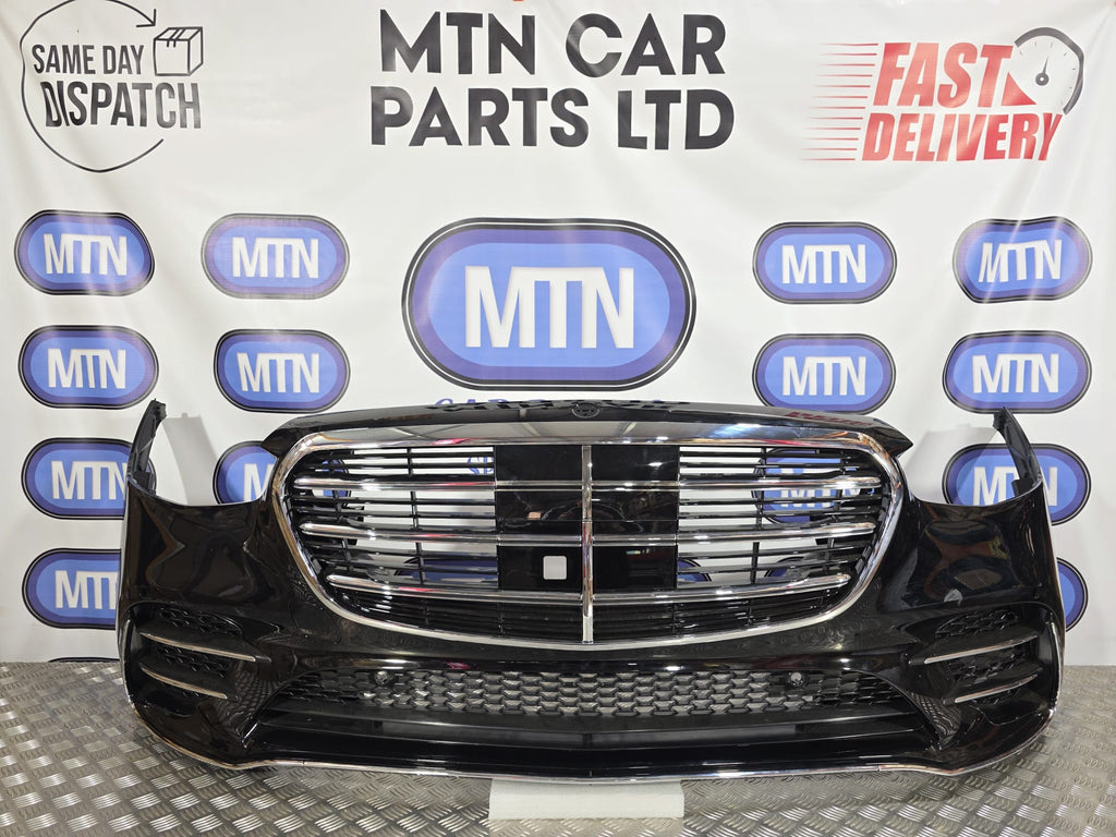COMPLETE FRONT BUMPER FOR MERCEDES S CLASS W223 AMG LINE 20-25 C197 OB BLACK