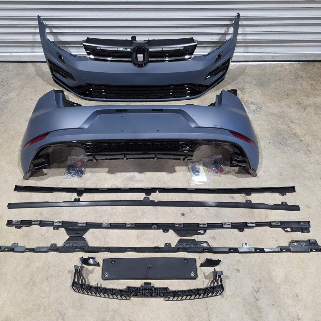 COMPLETE CONVERSION KIT FOR VW Golf MK 7 TO MK7.5 R LINE FRONT AND REAR BUMPERS, GRILLE, FOGLIGHTS