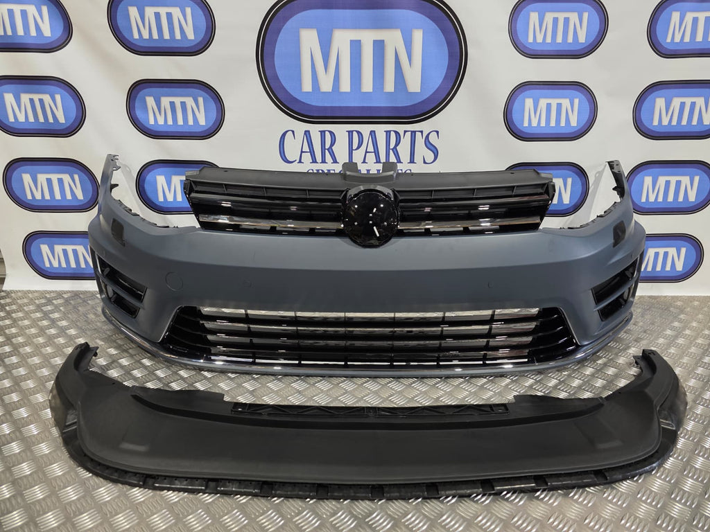 FRONT BUMPER FOR VW VOLKSWAGEN GOLF MK 7 R COMPLETE WITH GRILL PRE FACELIFT
