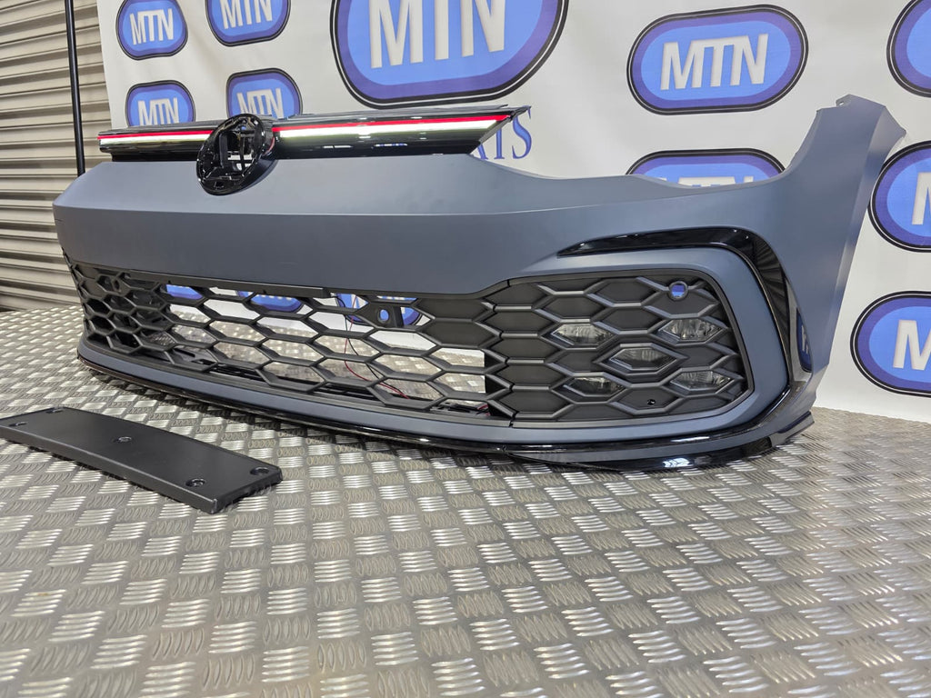 COMPLETE FRONT BUMPER FOR VW GOLF MK8 GTI 2020+ FRONT BUMPER, GRILLE, FOGS