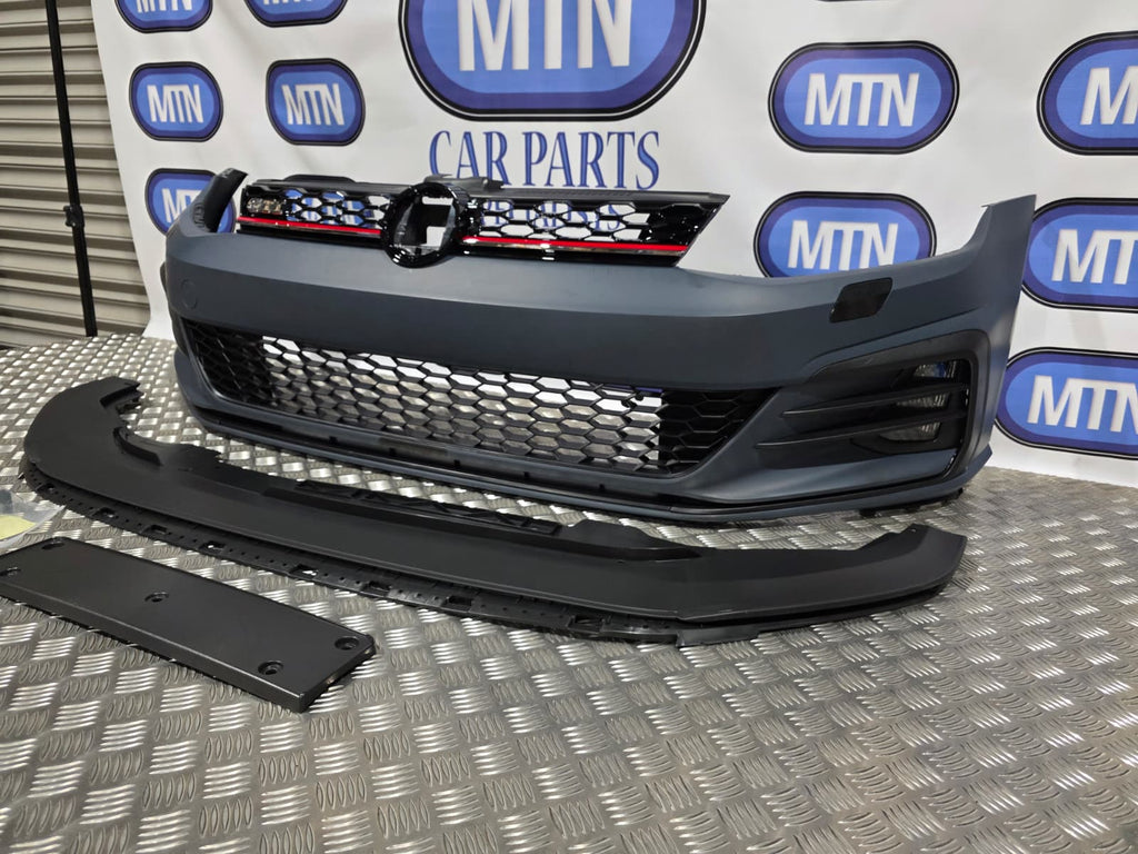 FRONT BUMPER FOR VW Golf MK 7.5 GTI GTD FOG LIGHTS GRILL GRILLE