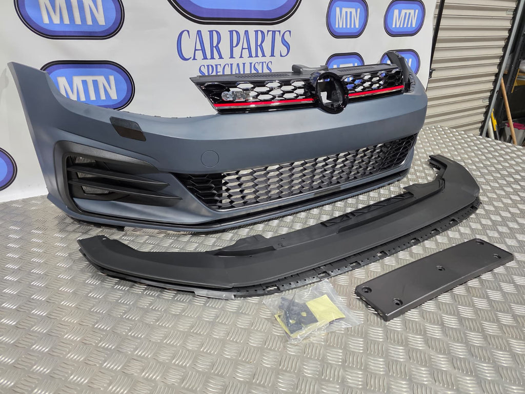 FRONT BUMPER FOR VW Golf MK 7.5 GTI GTD FOG LIGHTS GRILL GRILLE
