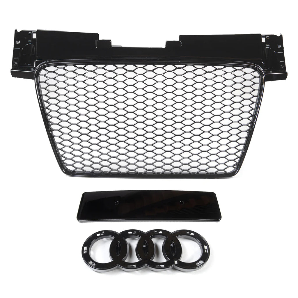 Honeycomb Grill for Audi TT / TTS 2006-2014 MK2 Grille Gloss Black