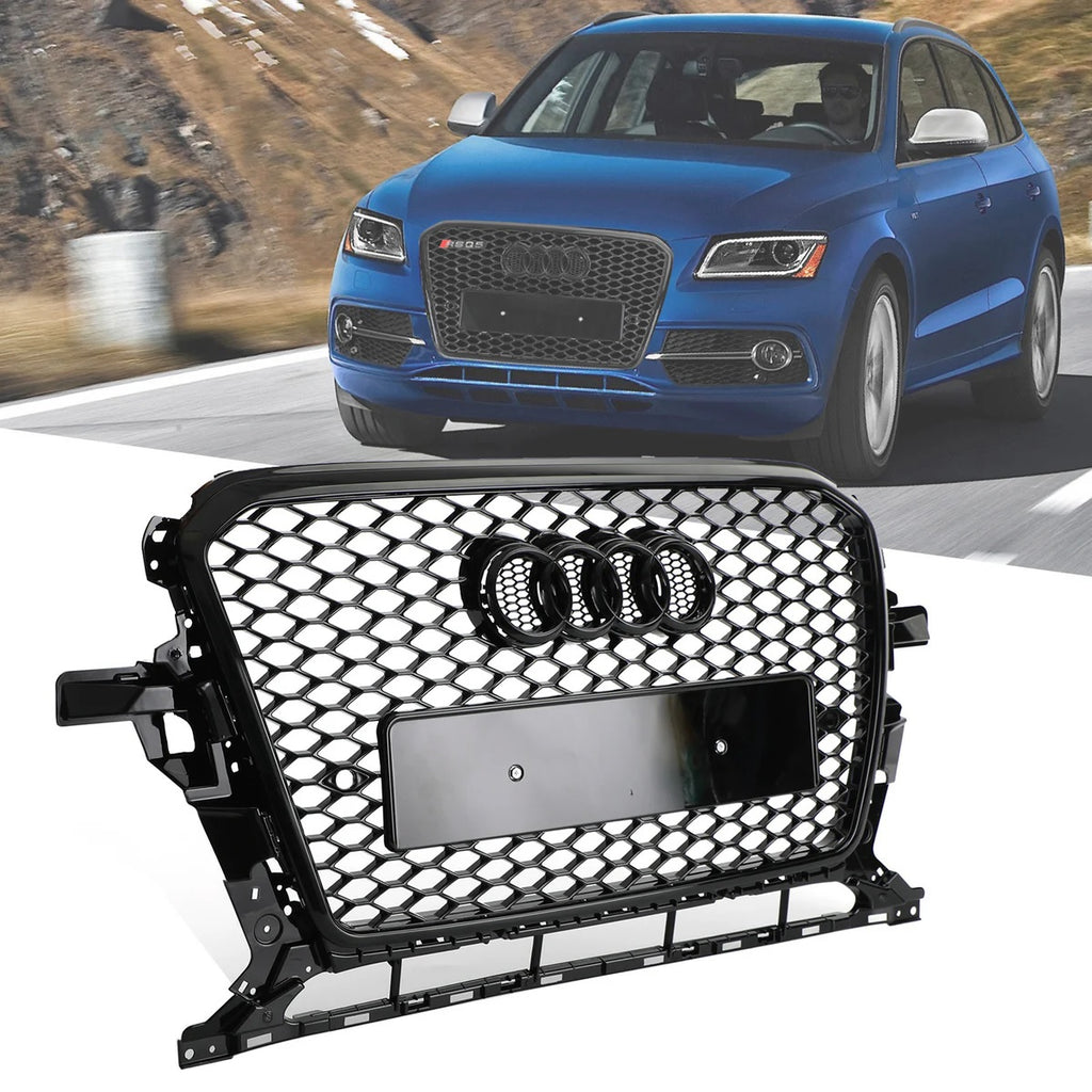 Honeycomb Grill for Audi Q5 / SQ5 2013-2016 Prefacelift Grille Gloss Black
