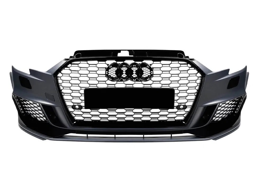 Front Bumper For Audi A3 / S3 8V 16-20 Facelift RS3 Style Honeycomb Grill