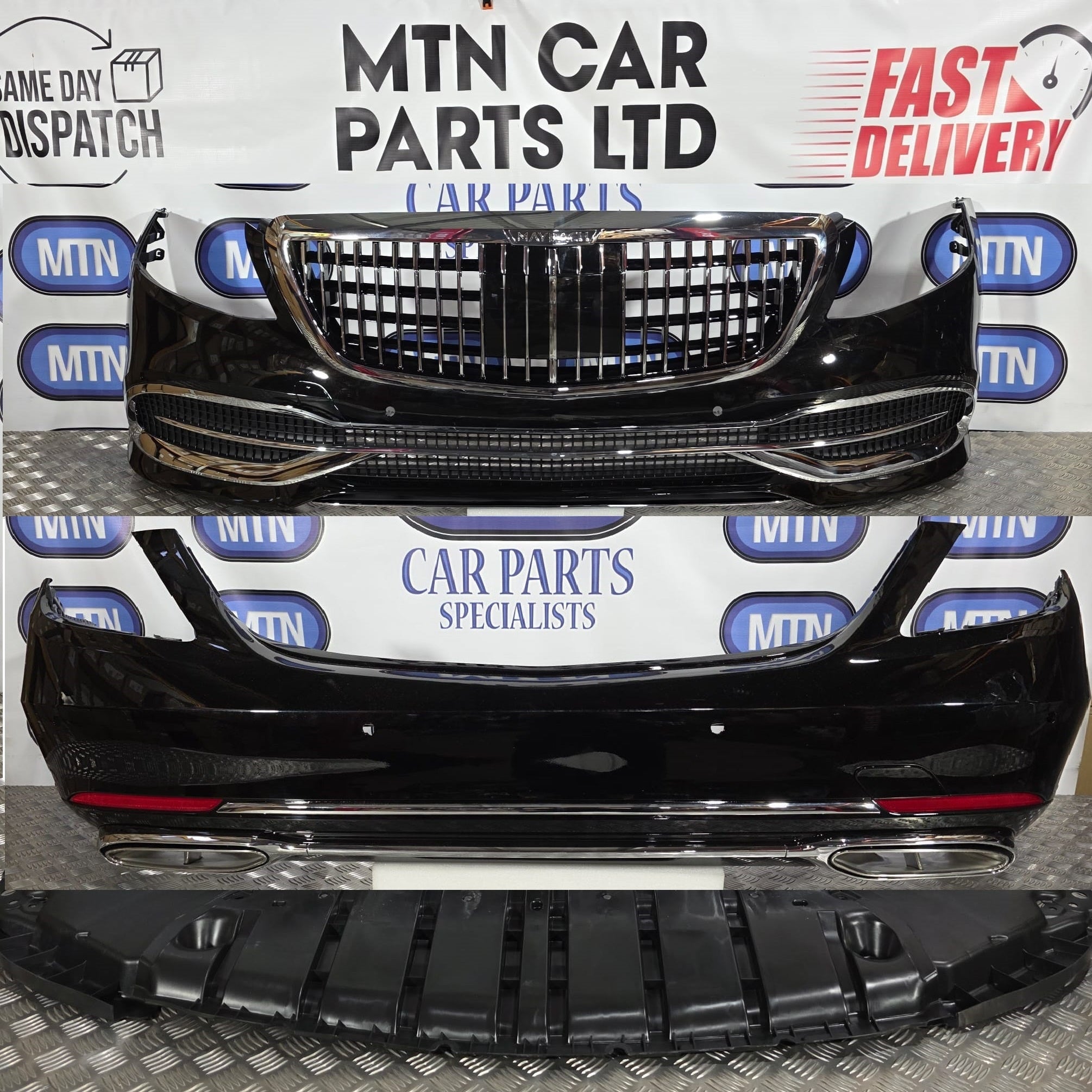 FRONT BACK BUMPER FOR MERCEDES W222 S Class Maybach S680 OBSIDIAN BLACK 14-20
