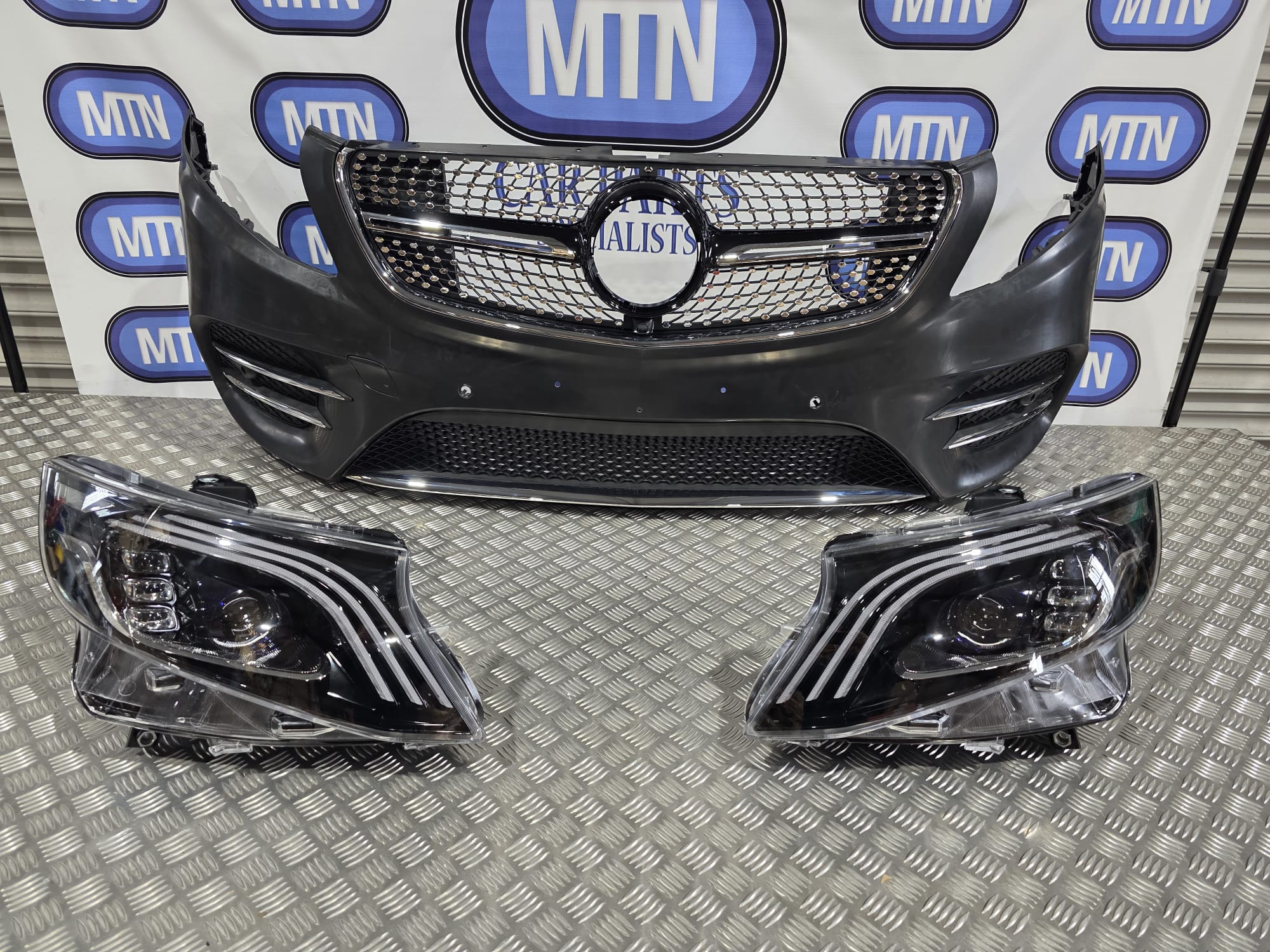 FRONT BUMPER FOR MERCEDES VITO V CLASS W447 15-24 HEADLAMPS AMG LINE NIGHT EDITION