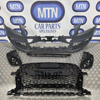 Front Bumper For Audi Q5 / SQ5 2013-2016 Prefacelift S Line with Honeycomb Grill