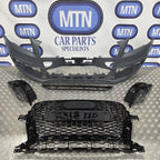 Front Bumper For Audi Q5 / SQ5 2013-2016 Prefacelift S Line with Honeycomb Grill
