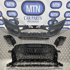 Front Bumper For Audi Q5 / SQ5 2013-2016 Prefacelift S Line with Honeycomb Grill