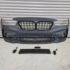 FULL FRONT BUMPER M2 STYLE GLOSS BLACK TRIM FOR BMW 1 SERIES F20 LCI