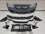 FULL FRONT BUMPER M-SPORT STYLE GLOSS BLACK TRIM FOR BMW 1 SERIES F20 LCI