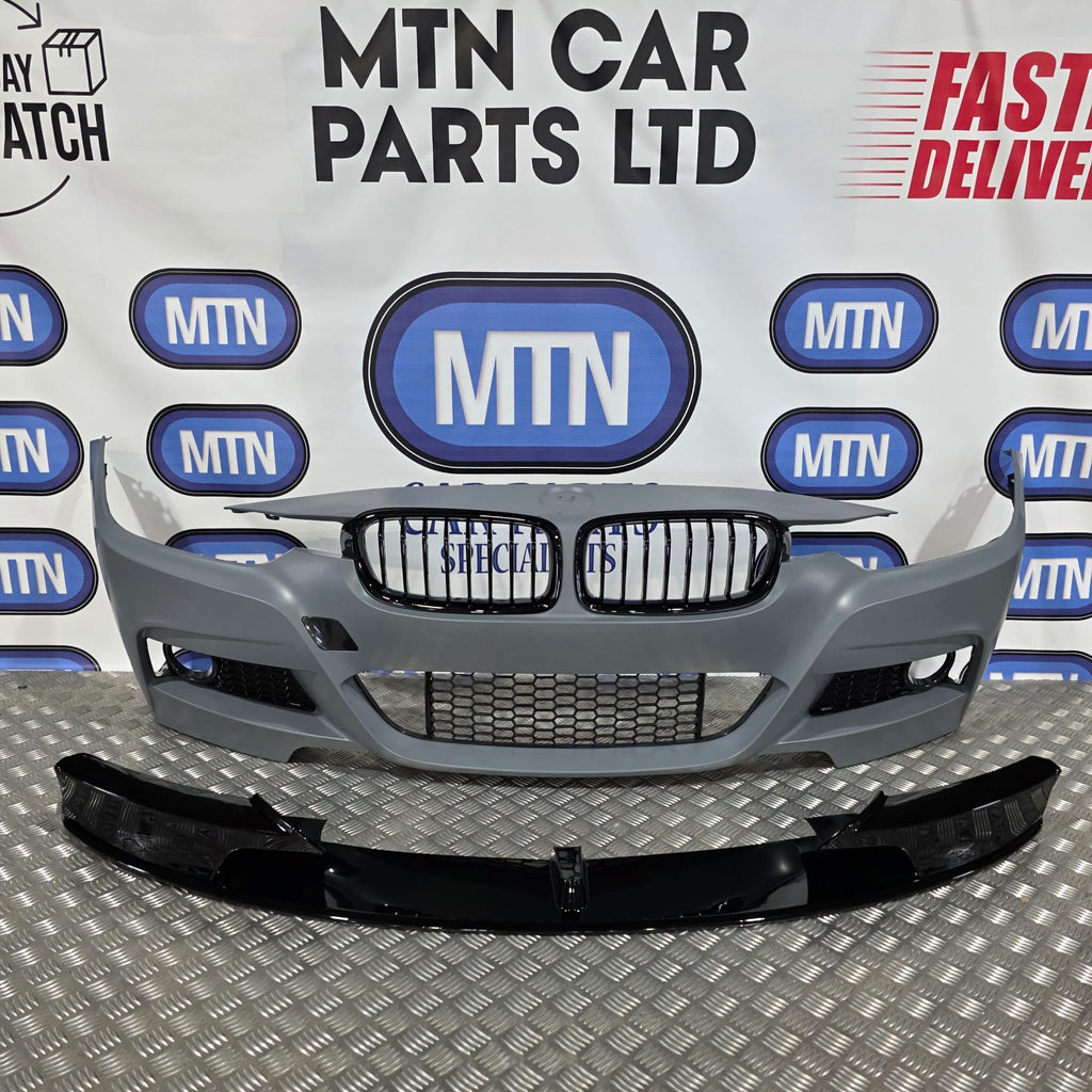 Front Bumper For BMW 3 Series 11-19 F30 F31 M Sport Splitter Kidney Grill Fogs
