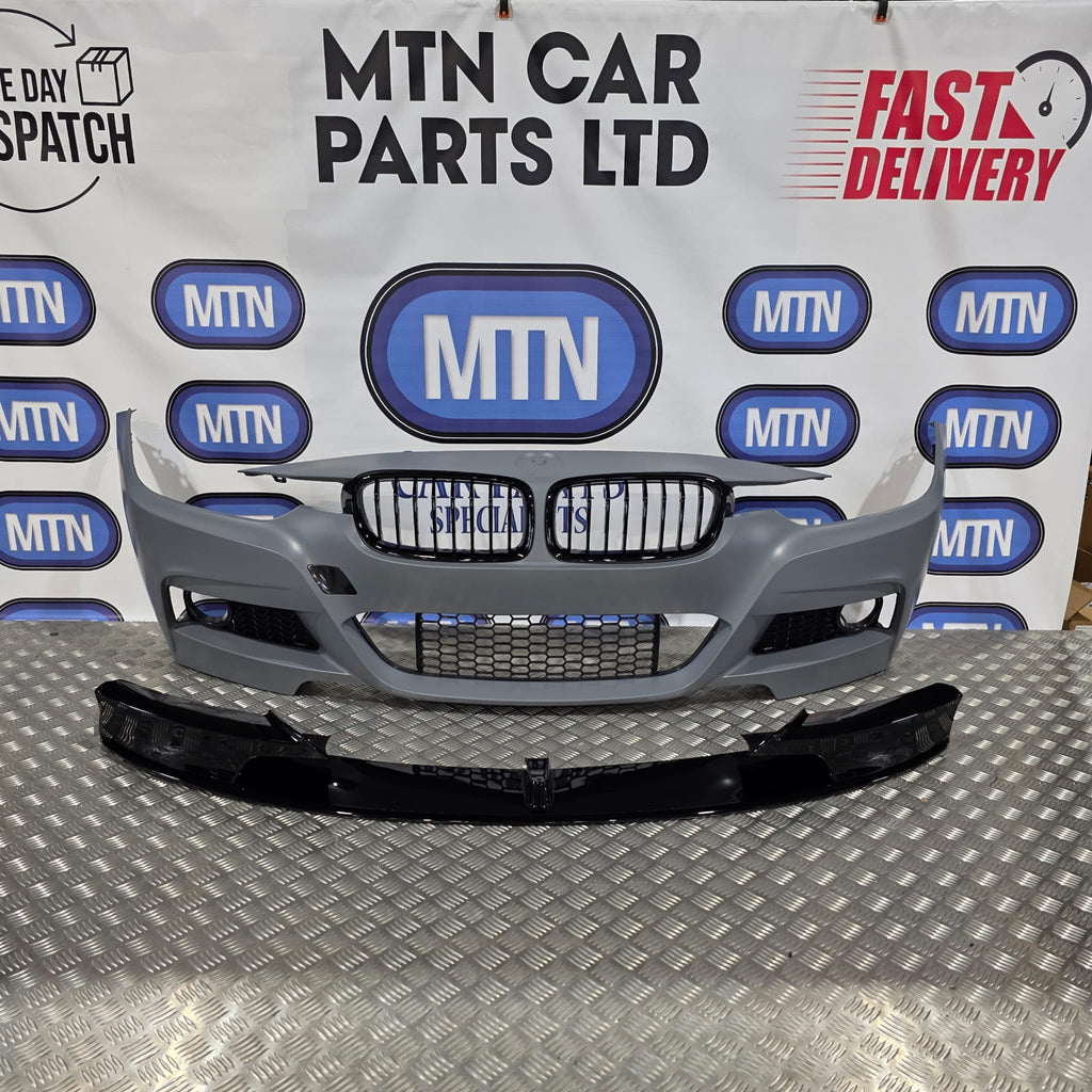 Front Bumper For BMW 3 Series 11-19 F30 F31 M Sport Splitter Kidney Grill Fogs
