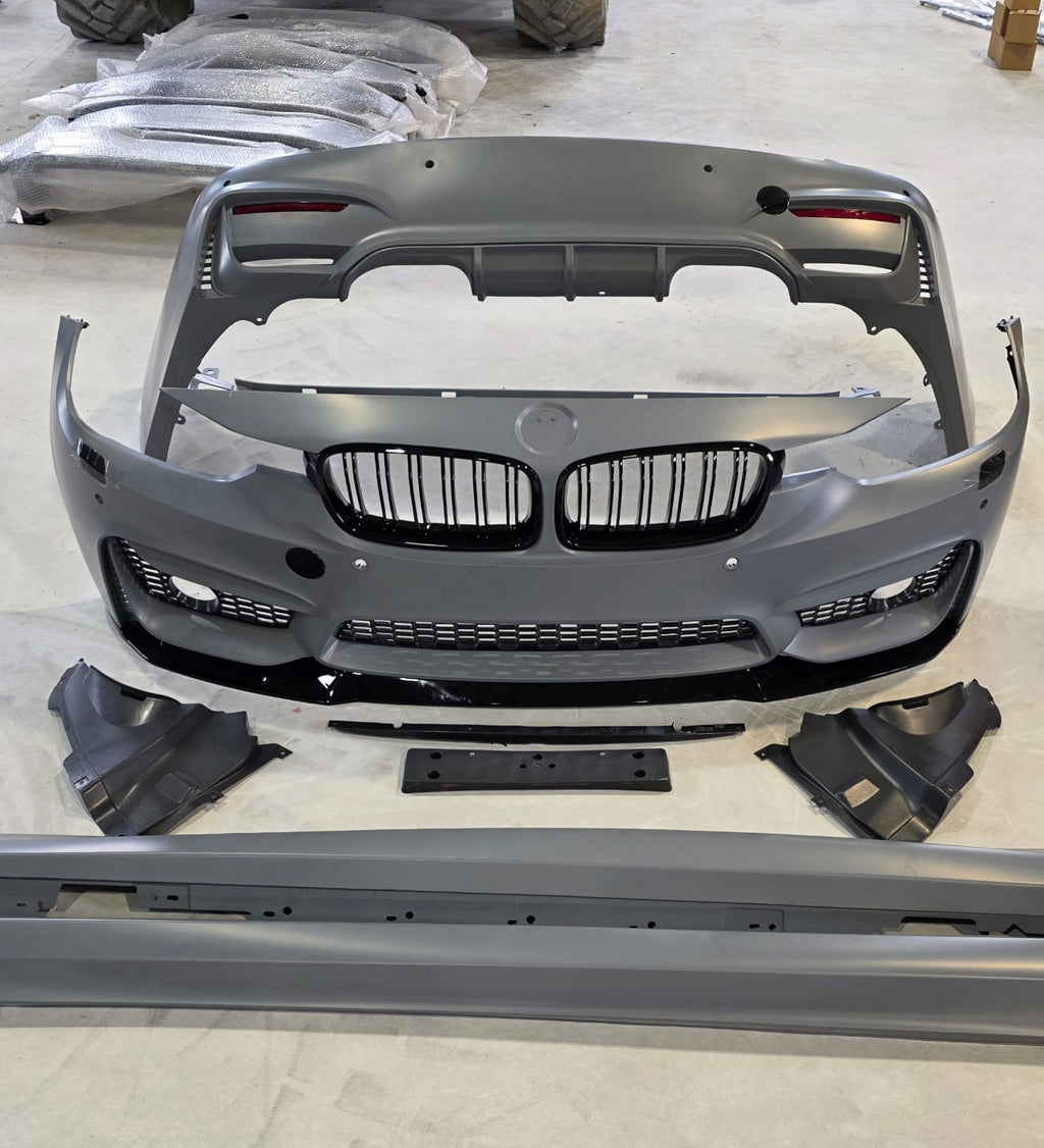Full Kit M3 Style For BMW 3 Series 11-19 F30 F31 M3 Front & Rear Bumper Side Skirts Kidney Grills
