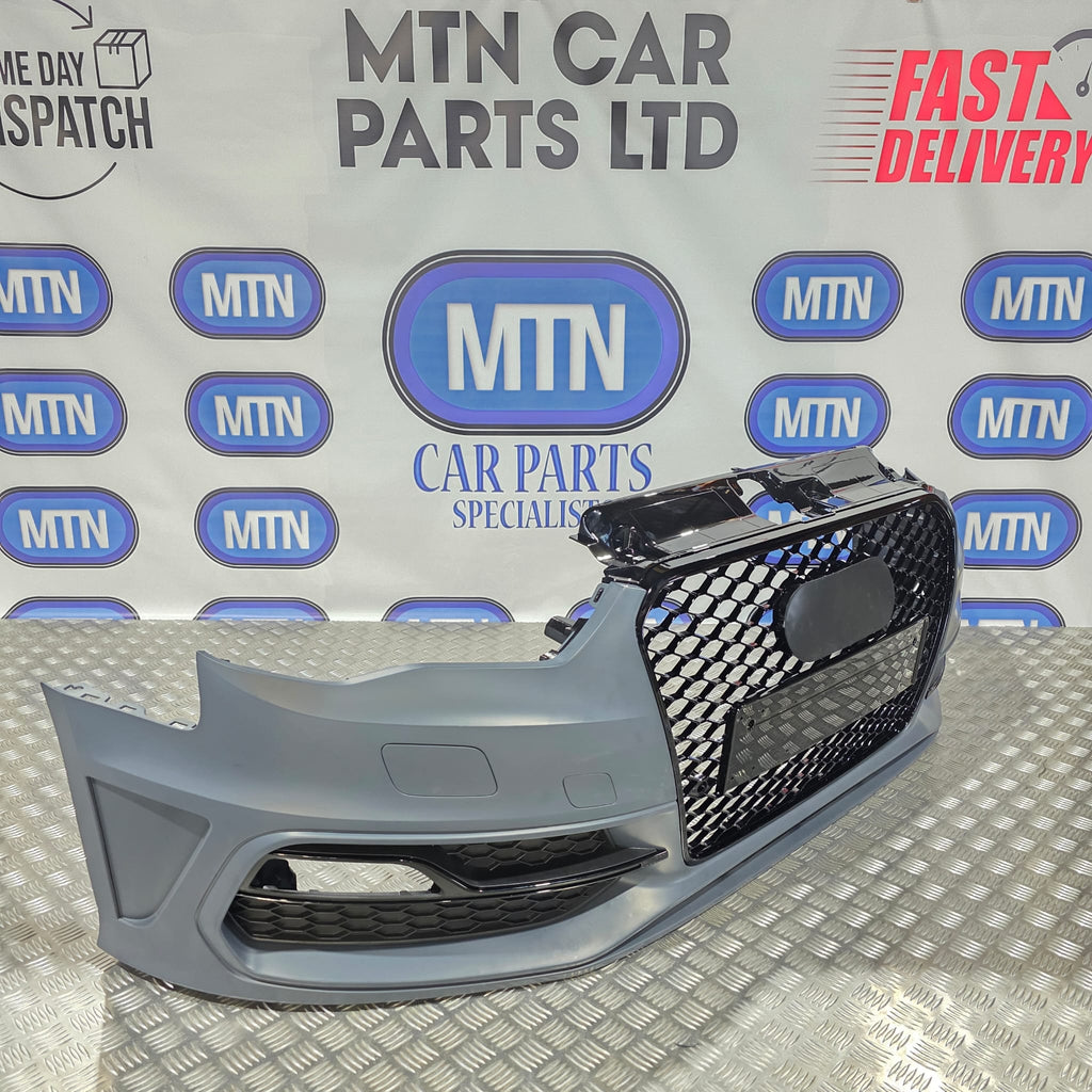 New Complete Front Bumper Skin for A3 / S3 8V 2012-2015 Prefacelift Hatchback S-Line
