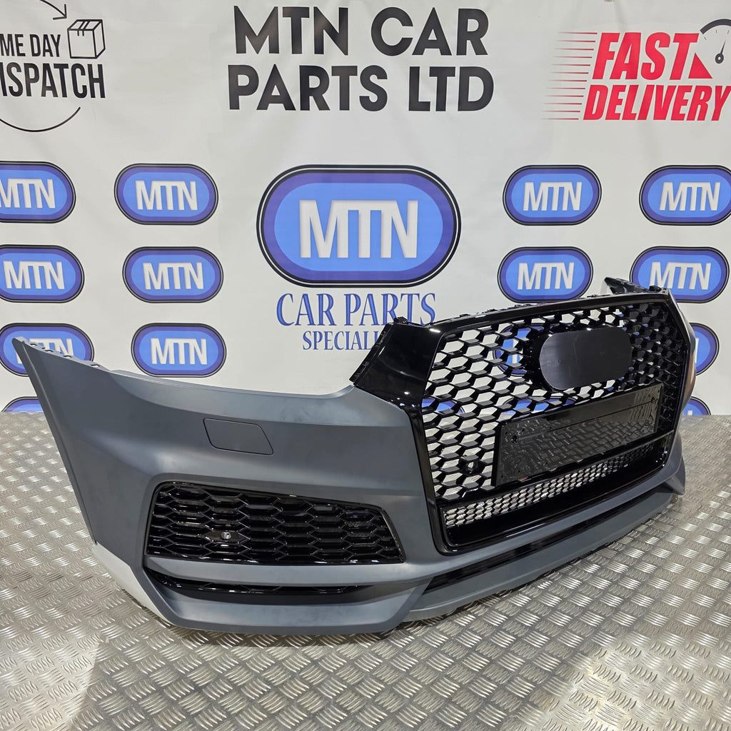 Complete Front Bumper – Audi Q3 / SQ3 2016–2018 Facelift | Honeycomb Grill S-Line
