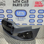 Complete Front Bumper – Audi A4 / S4 B9.5 Facelift S-Line Gloss Black (2020–2024)