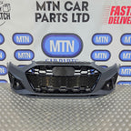 Complete Front Bumper – Audi A4 / S4 B9.5 Facelift S-Line Gloss Black (2020–2024)