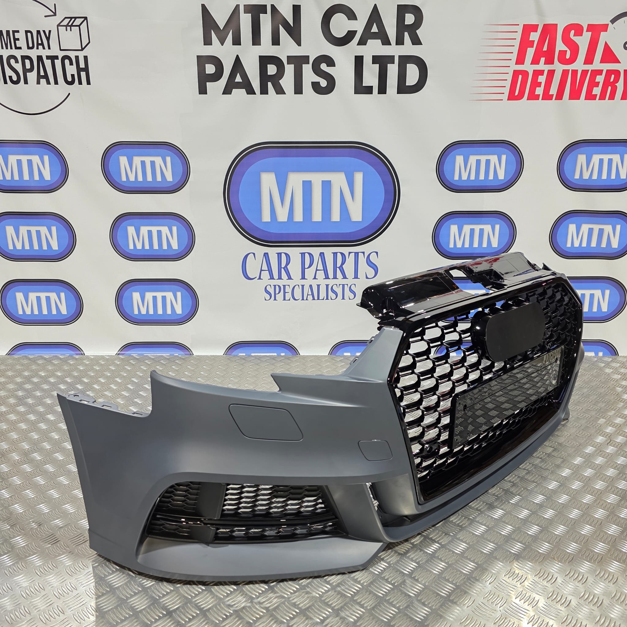 New Complete Front Bumper for Audi A3 / S3 8V 2016-2020 Saloon S-Line Grill Secondary image