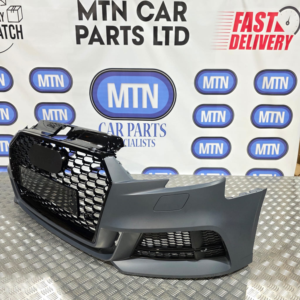New Complete Front Bumper for Audi A3 / S3 8V 2016-2020 Saloon S-Line Grill