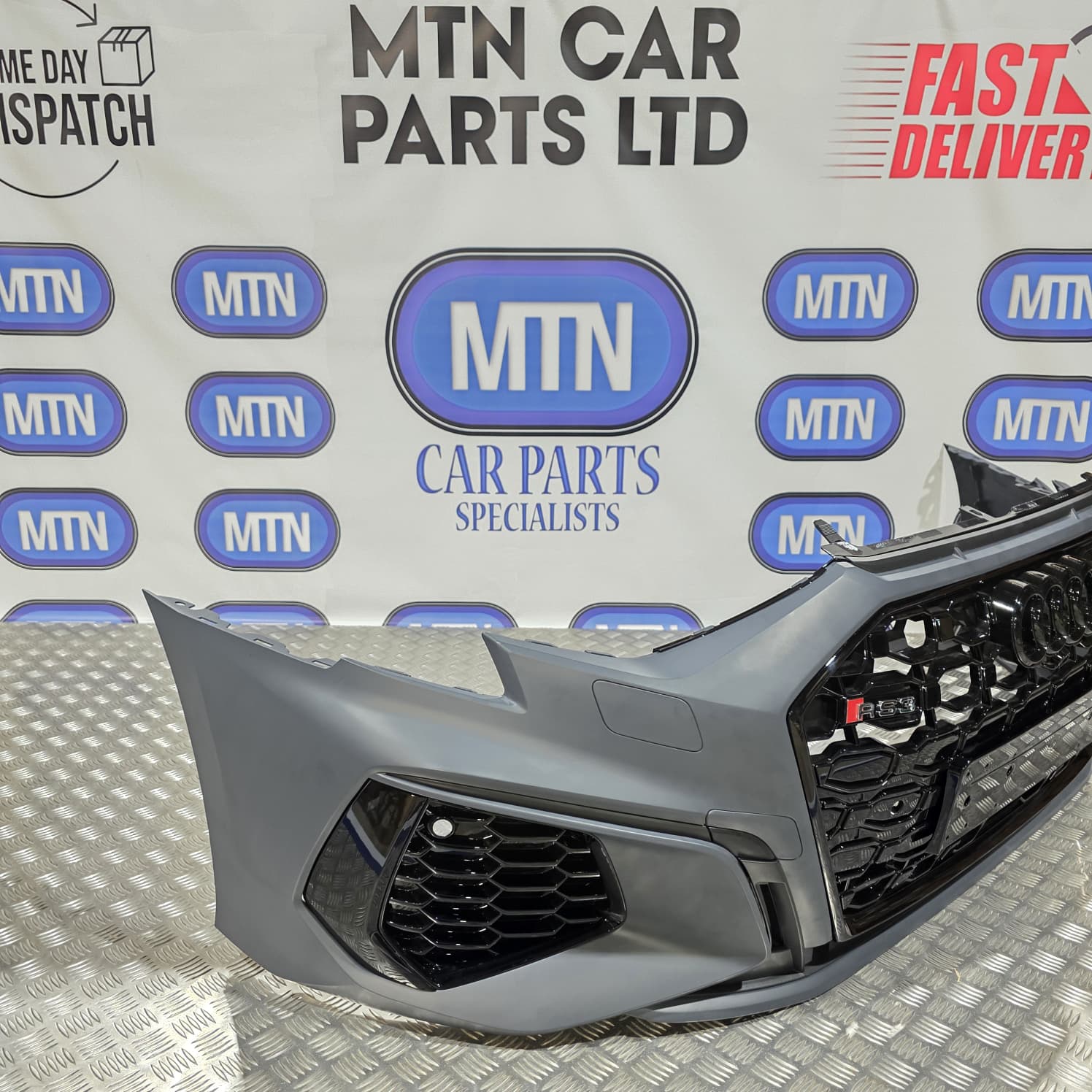 New Complete Front Bumper for Audi A3 / S3 8Y 2020 - 2024 S-Line Honeycomb Grill Secondary image