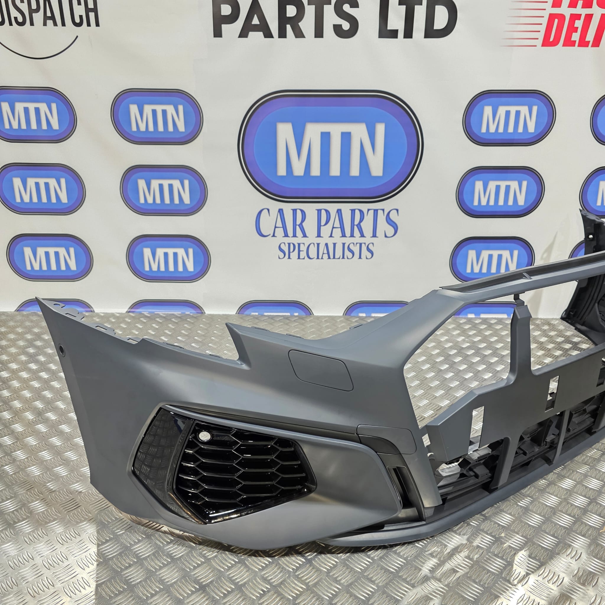 New Complete Front Bumper for Audi A3 / S3 8Y 2020 - 2024 S-Line Honeycomb Grill