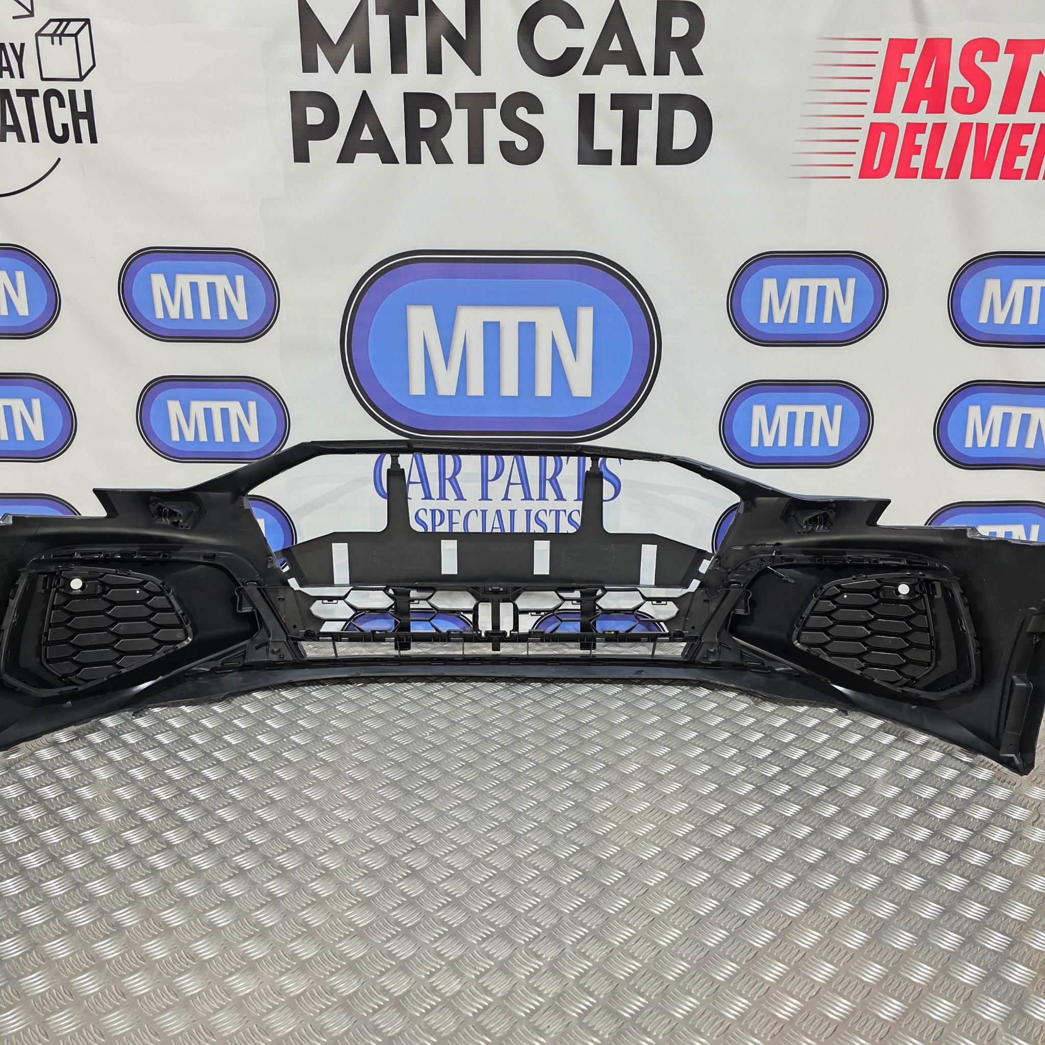 New Complete Front Bumper for Audi A3 / S3 8Y 2020 - 2024 S-Line Honeycomb Grill