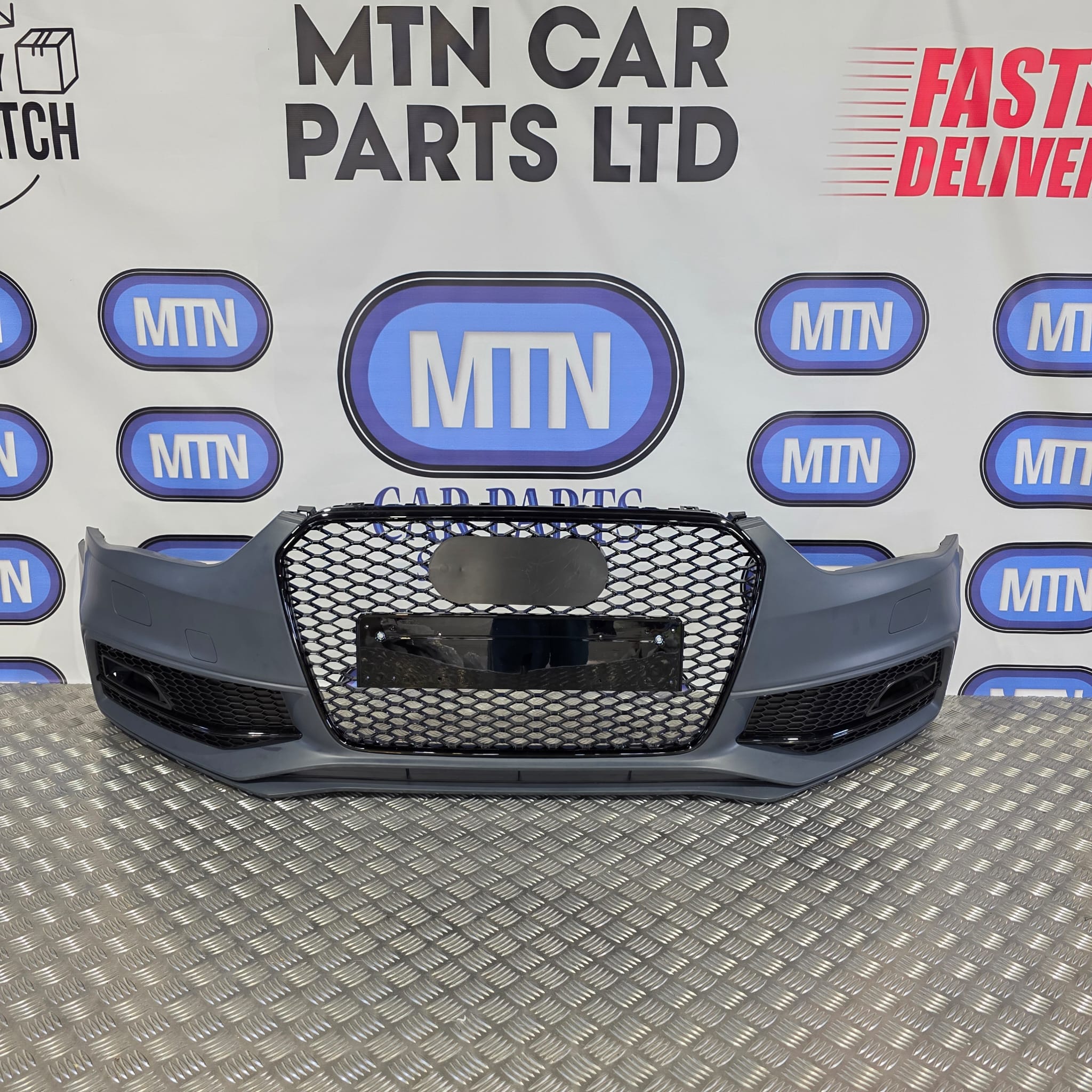New Complete Front Bumper for Audi A4 / S4 B8.5 12 - 15 S-Line Honeycomb Grill Main image