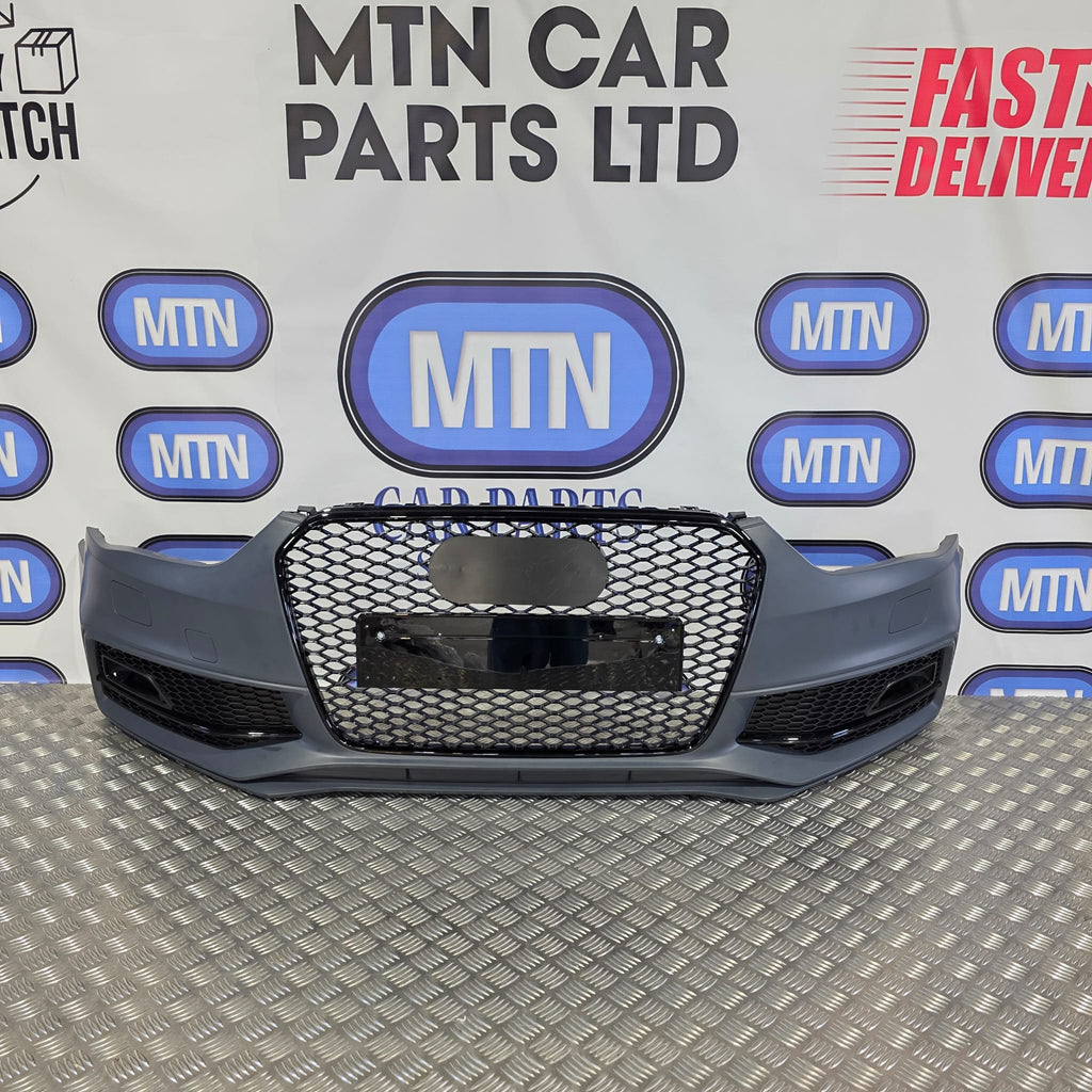 New Complete Front Bumper for Audi A4 / S4 B8.5 12 - 15 S-Line Honeycomb Grill