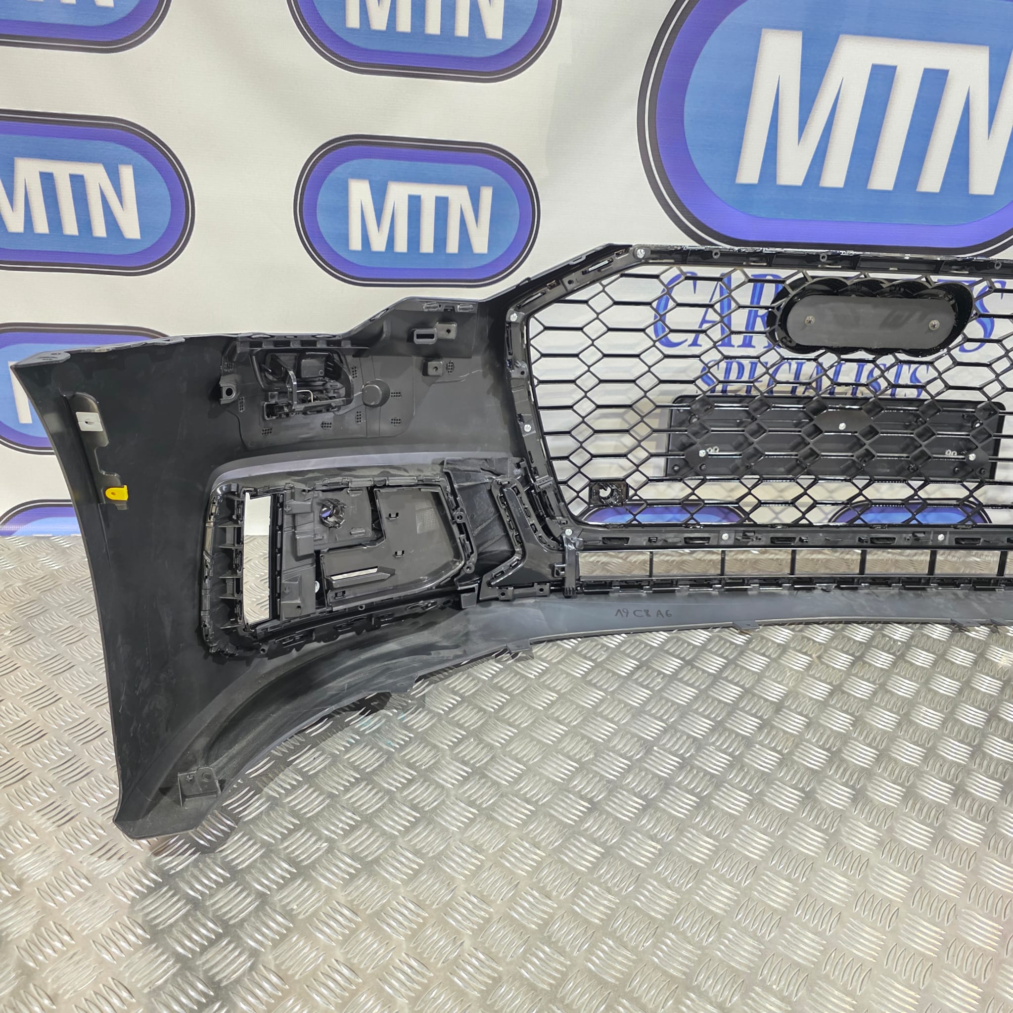 New Complete Front Bumper for Audi A6 / S6 C8 2019 - 2024 S-Line Honeycomb Grill