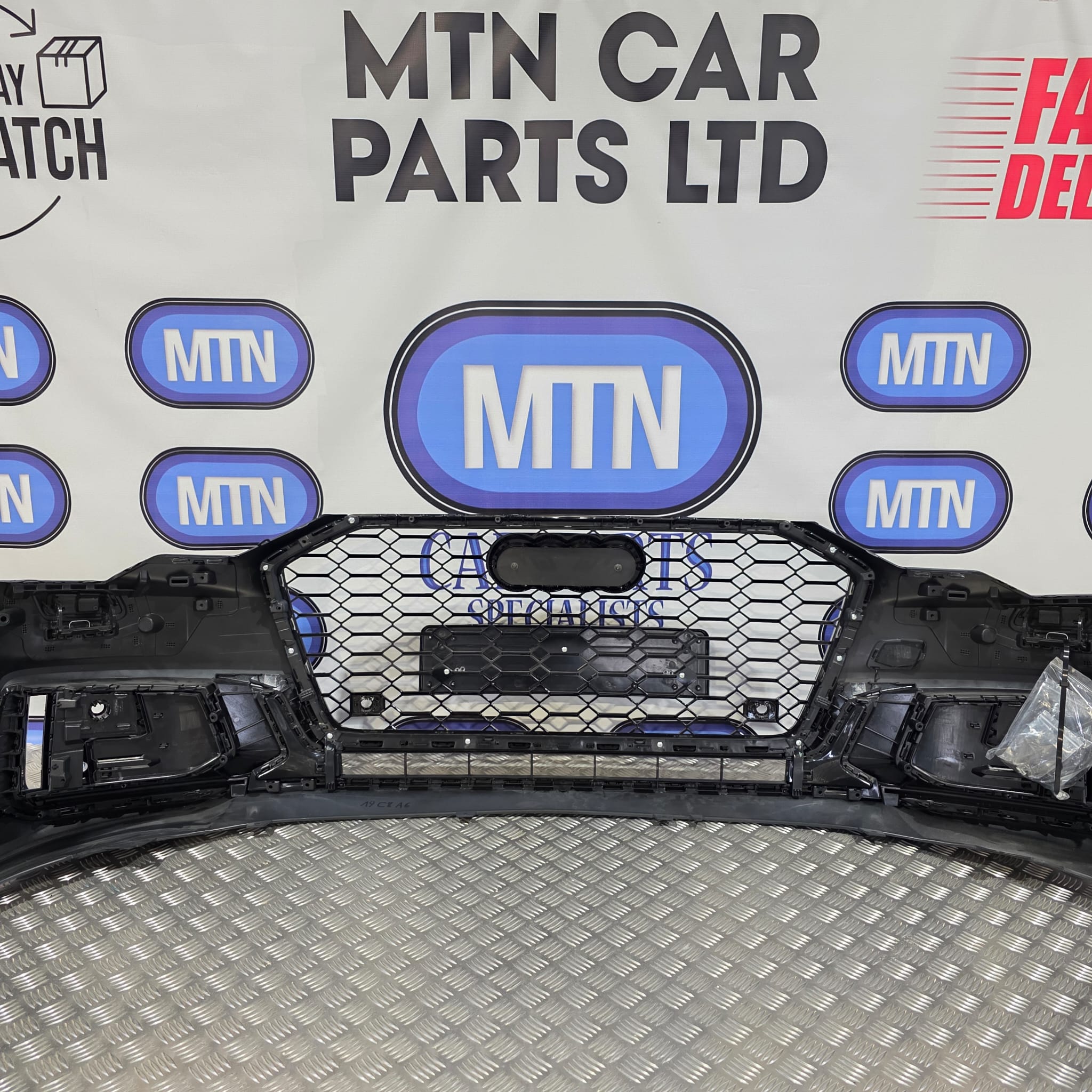 New Complete Front Bumper for Audi A6 / S6 C8 2019 - 2024 S-Line Honeycomb Grill