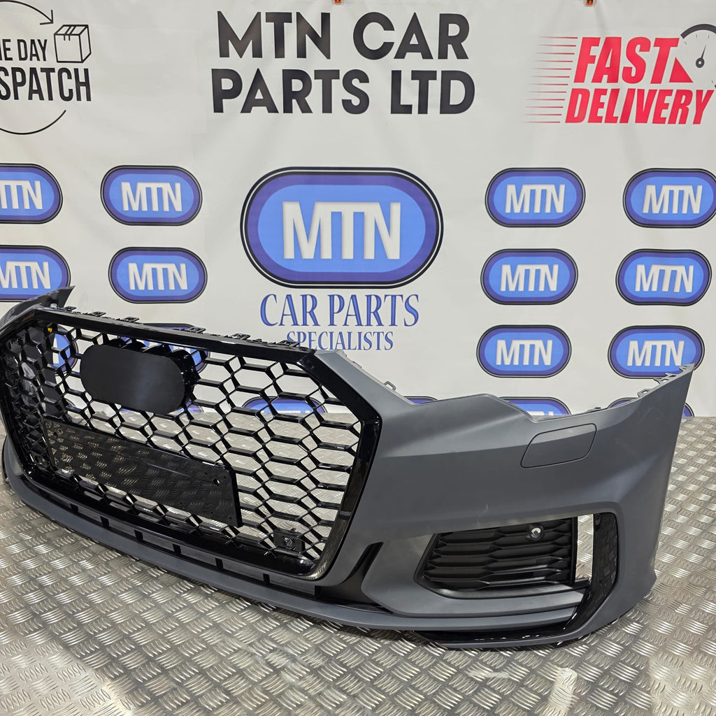 New Complete Front Bumper for Audi A6 / S6 C8 2019 - 2024 S-Line Honeycomb Grill