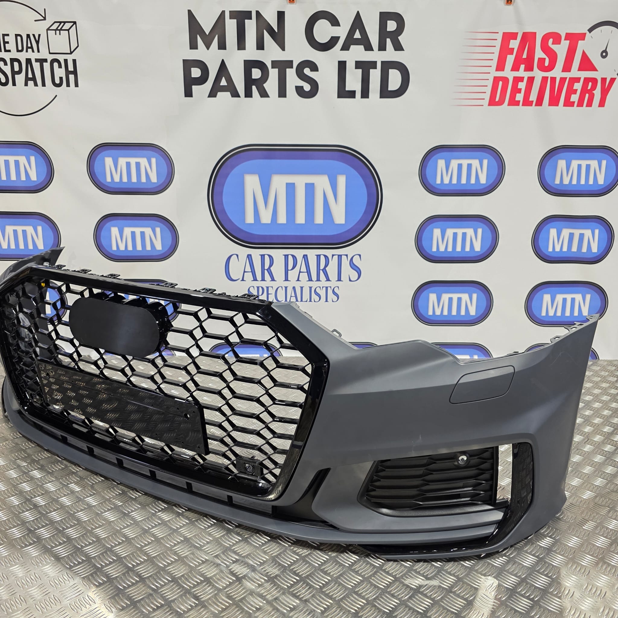 New Complete Front Bumper for Audi A6 / S6 C8 2019 - 2024 S-Line Honeycomb Grill
