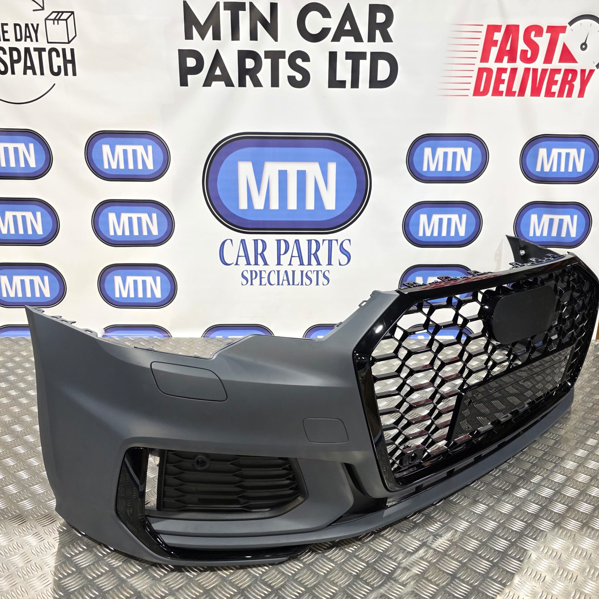 New Complete Front Bumper for Audi A6 / S6 C8 2019 - 2024 S-Line Honeycomb Grill