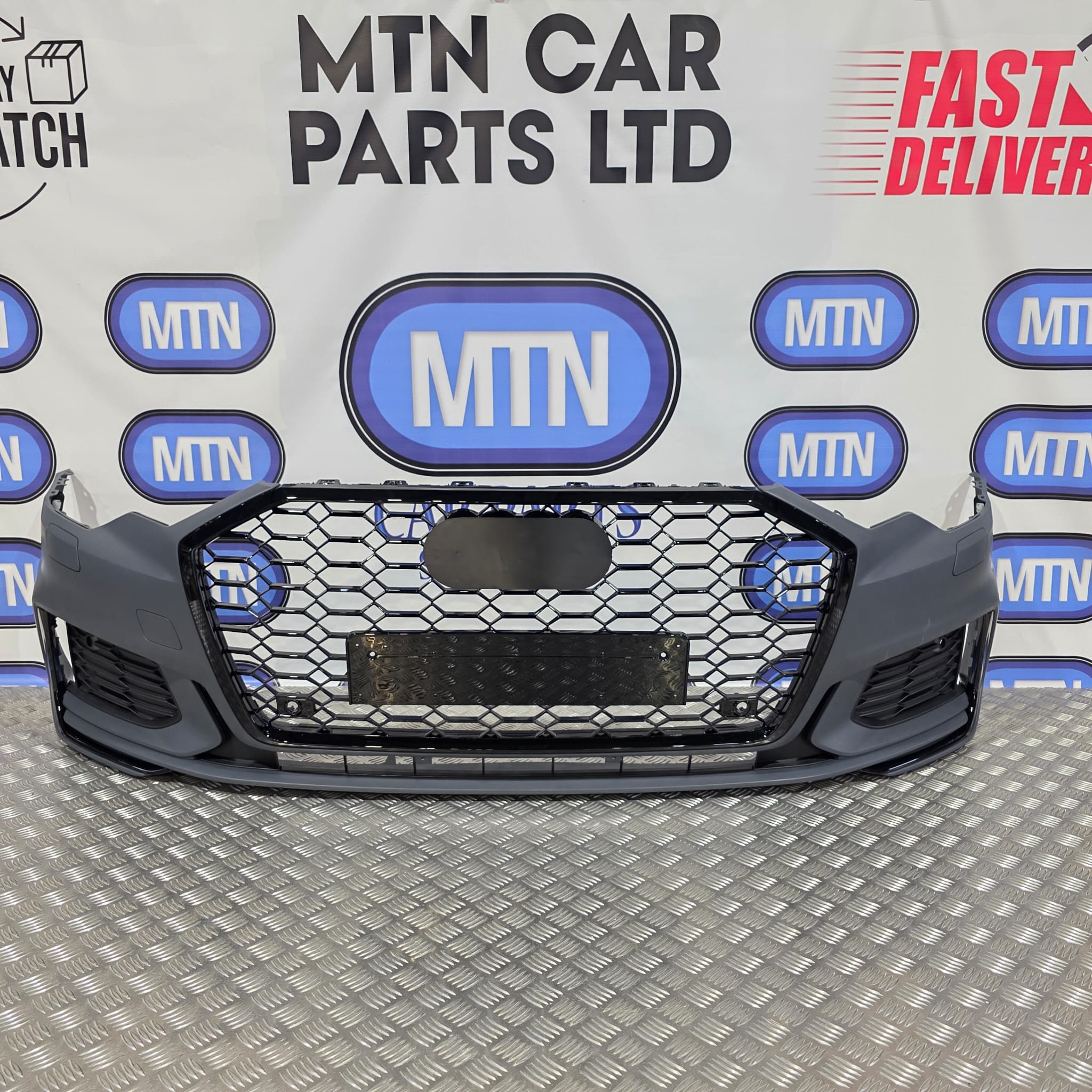 New Complete Front Bumper for Audi A6 / S6 C8 2019 - 2024 S-Line Honeycomb Grill Main image